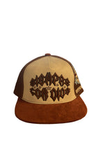 REYESF HAT SIEMPRE CON DIOS WHITE/ BROWN/LIGHT BLUE V22