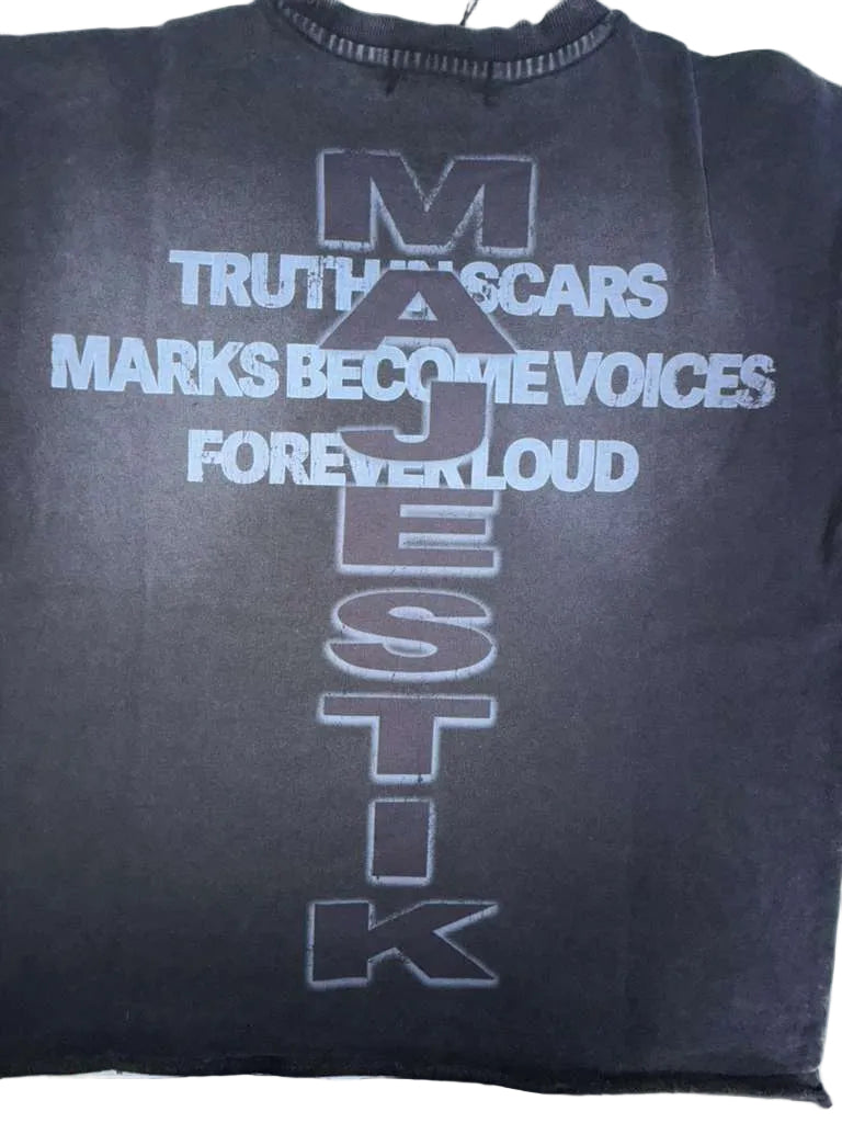 MAJESTY MEN'S T-SHIRT GARMENT DYED F.TERRY DTG GRAPHIC