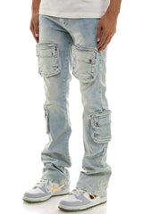 KDNK BLUE 3D POCKET JEANS 12 KND4742 BLUE