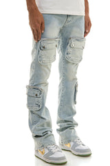 KDNK BLUE 3D POCKET JEANS 12 KND4742 BLUE