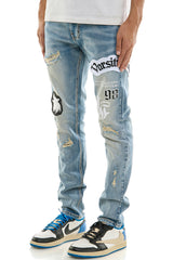 KDNK VARSITY PATCH JEANS KND4807