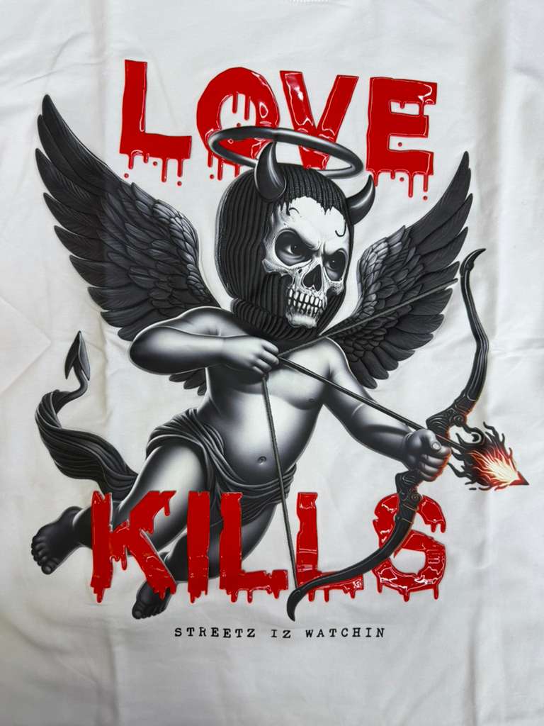 SIW  LOVE KILLS 2 WHITE PREMIUM TEE