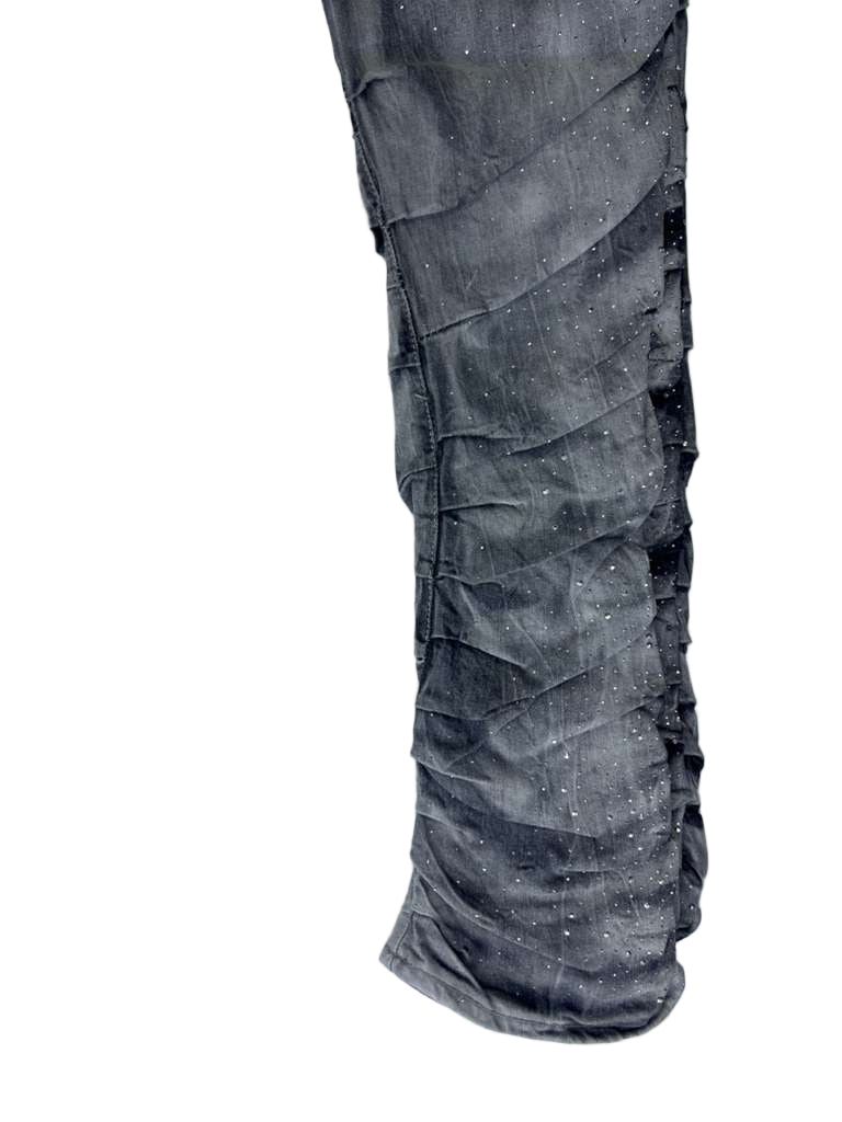 see you in paradaise PLEATS AND CRYSTALS CEMENT WASH JTFP2323 pants