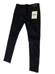 KDNK SPIDER WEB SKINNY PANTS KNB3399- BLACK