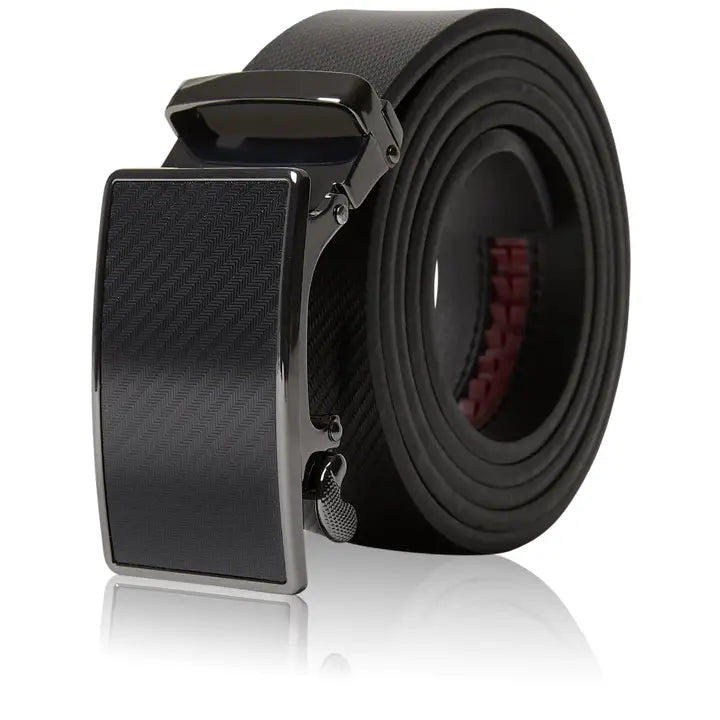 Access Denied Genuine Leather Ratchet Belt For Men Accessories High End LA2091-Black