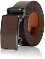 Access Denied Genuine Leather Ratchet Belt For Men Accessories High End LA2091 BROWN