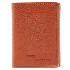 Access Denied Genuine Leather Trifold Leather Id Wallet For Men Rfid Block TAN -Pebble