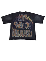 MAJESTIK MEN’S GARMENT DYED PRINT TEE FT2575 BLACK