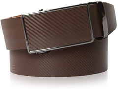 Access Denied Genuine Leather Ratchet Belt For Men Accessories High End LA2091 BROWN