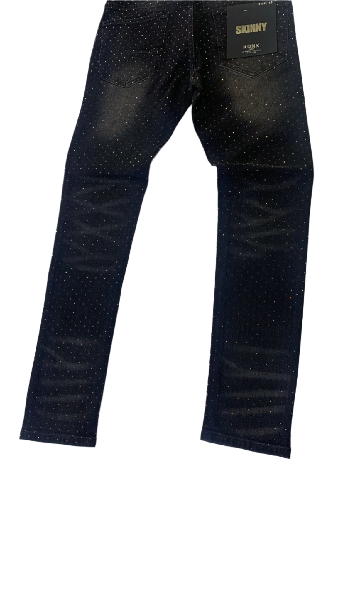 KDNK OMBRE RHINESTONE JEANS KND4876 BLACK