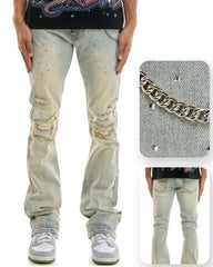 KDNK RHINESTONE JEANS KND4862 LT BLUE