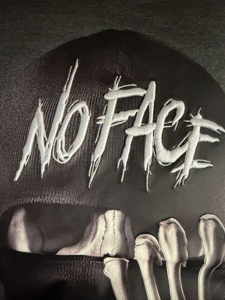 SIW T-SHIRT CROP NO FACE NO CASE 4 CHARCOAL PREMIUM TEE