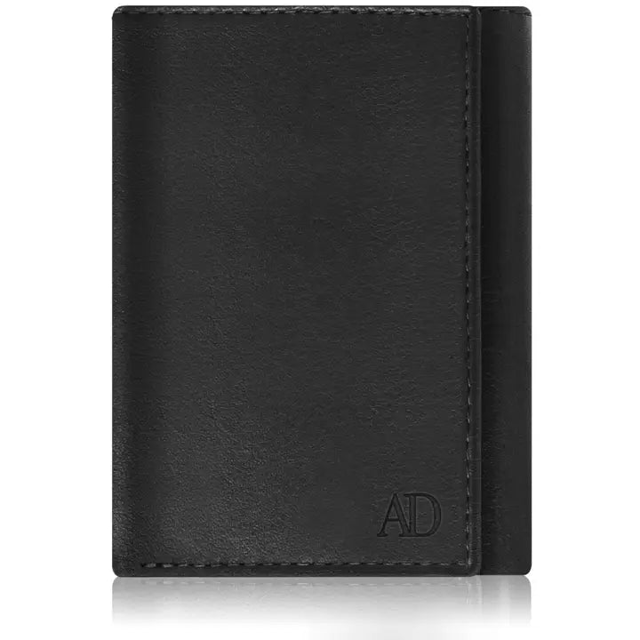 Access Denied Genuine Leather Trifold Leather Id Wallet For Men Rfid Block