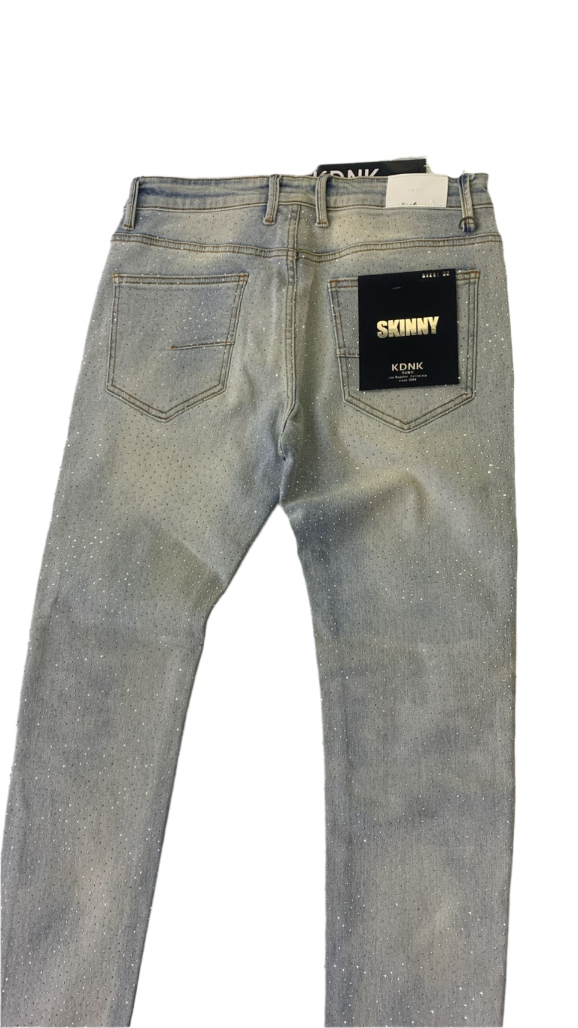 KDNK BASIC RHINESTONE JEANS KND4880 L.T BLUE