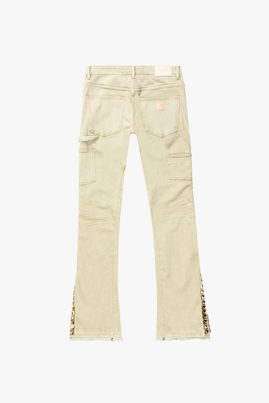 VALABASAS GLAZ" SISAL STACKED FLARE JEAN