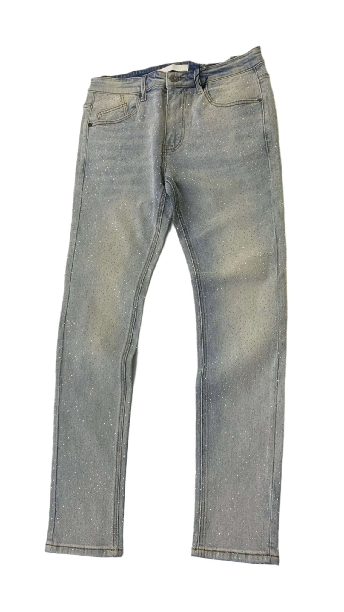 KDNK BASIC RHINESTONE JEANS KND4880 L.T BLUE
