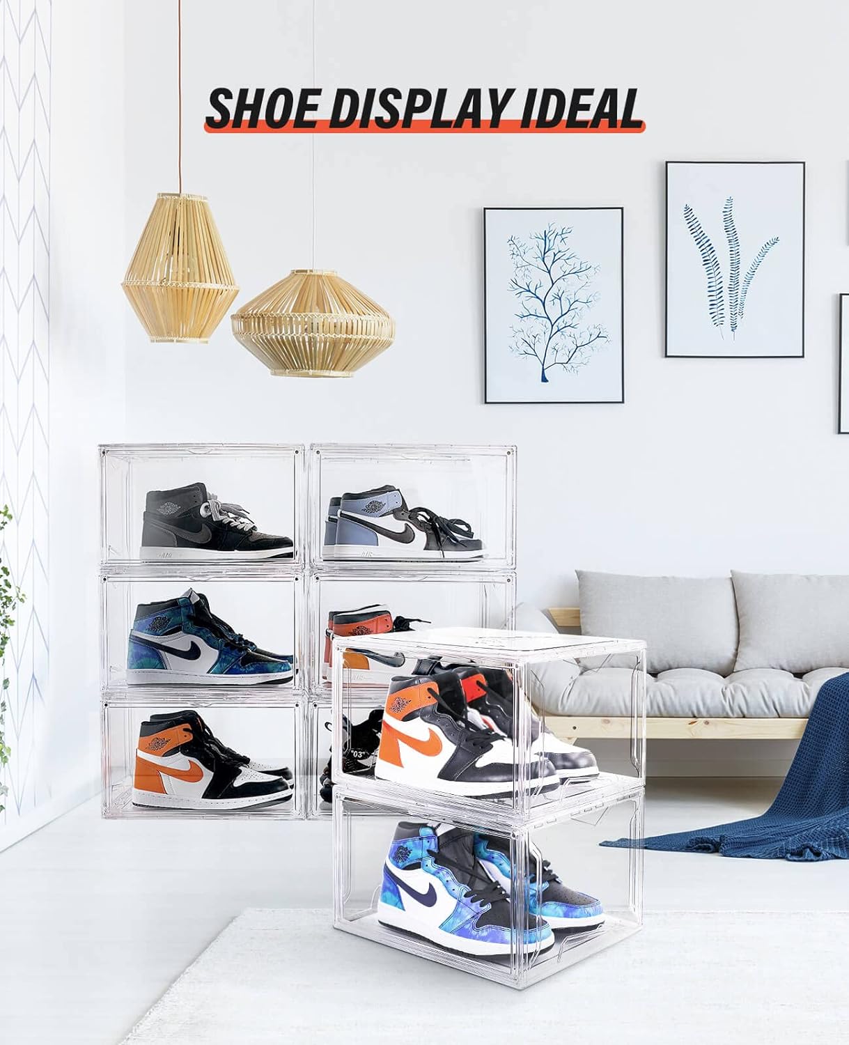 SHOE BOXES - SNEAKERS BOX - HARD PLASTIC - CLEAR