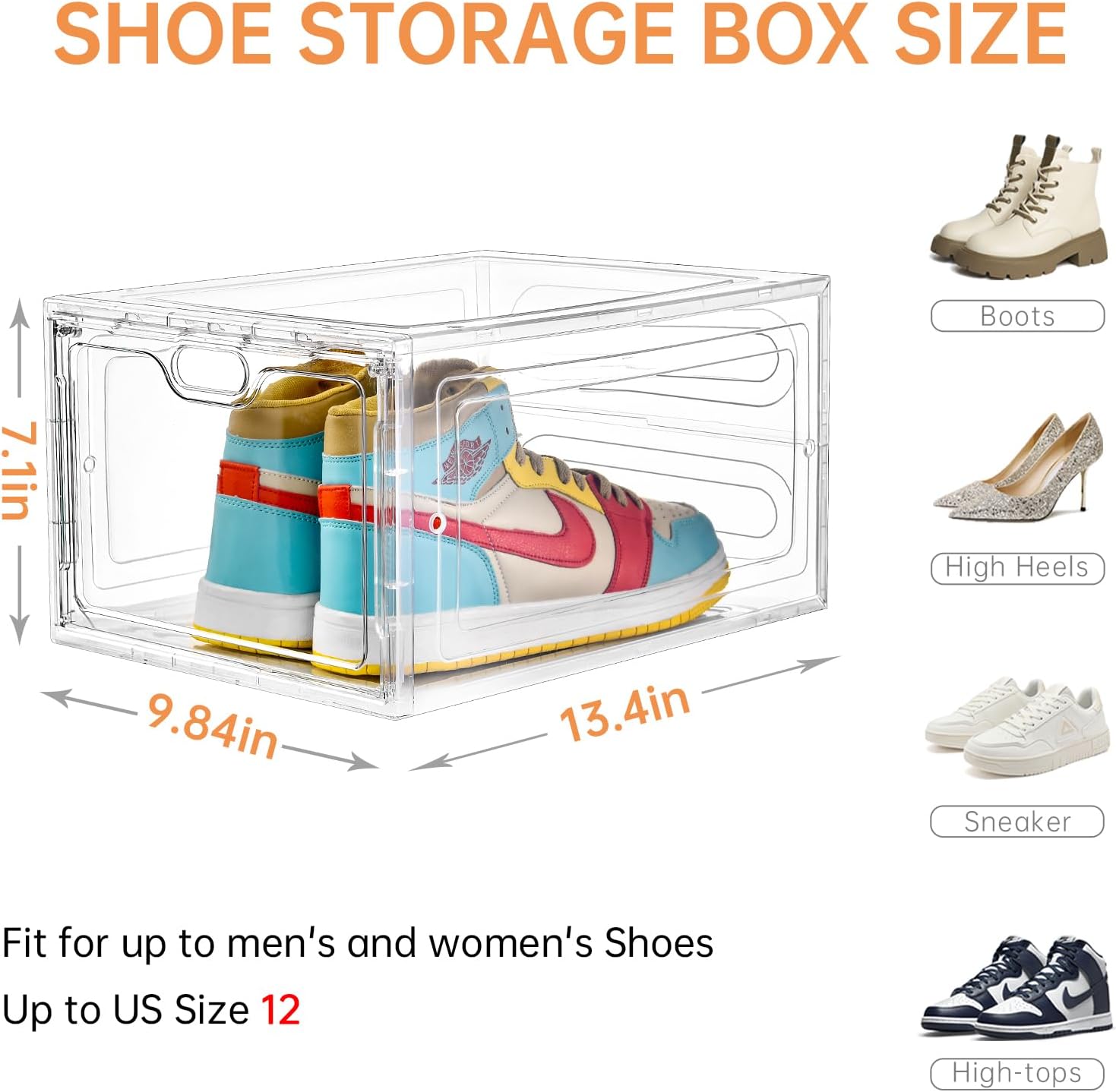 SHOE BOXES - SNEAKERS BOX - HARD PLASTIC - CLEAR