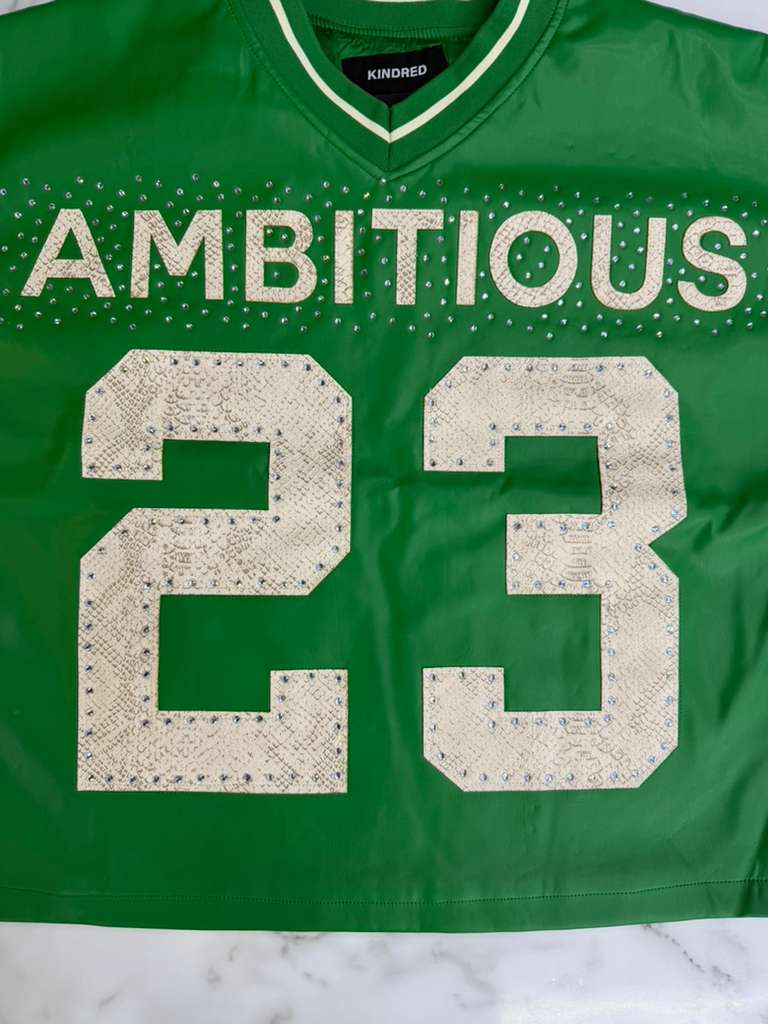 CROPPED PU S/S SHIRTS (KD249T GREEN)