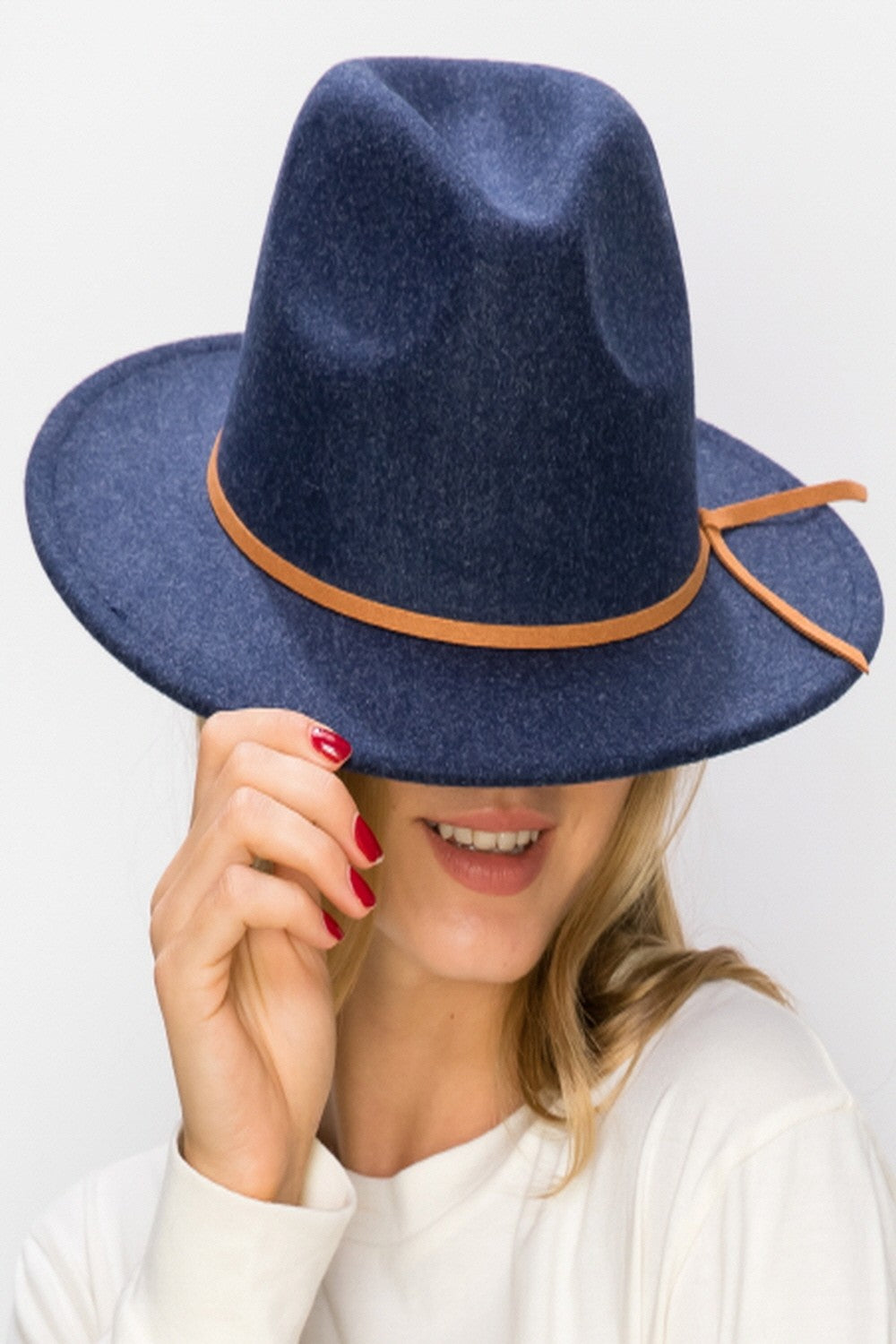 Sombrero fedora de fieltro vegano en colores jaspeados