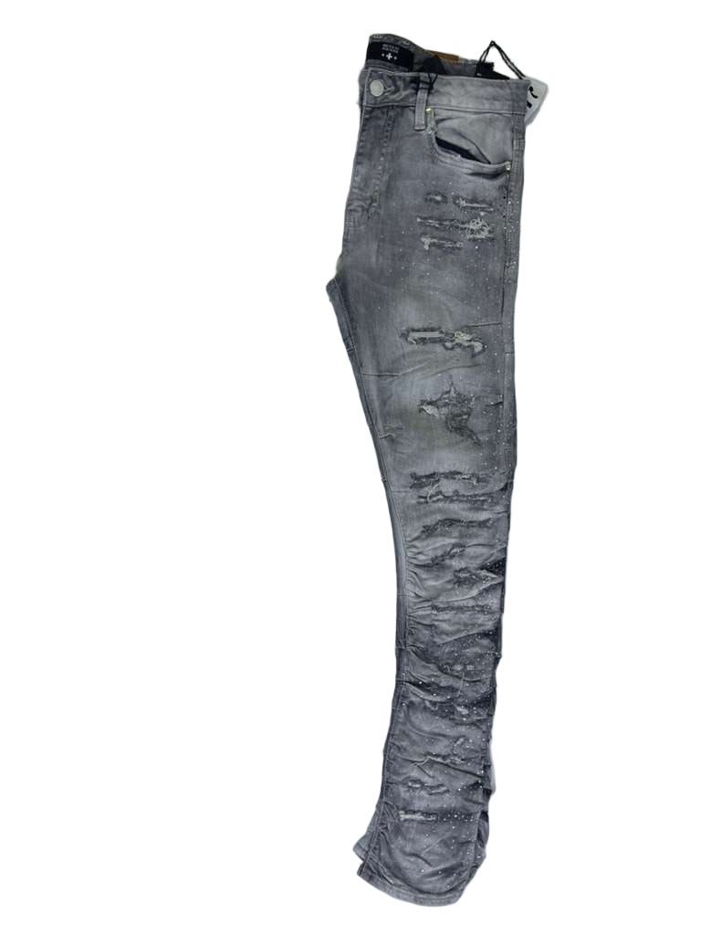 see you in paradaise PLEATS AND CRYSTALS CEMENT WASH JTFP2323 pants