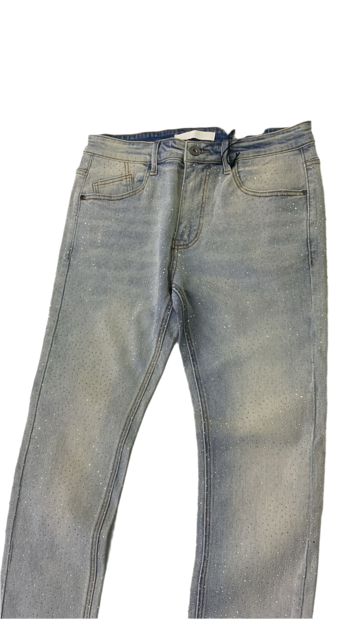 KDNK BASIC RHINESTONE JEANS KND4880 L.T BLUE