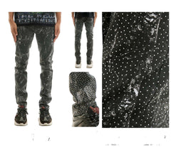 KDNK RHINESTONED CAMO PANTS KNB3453 CAMO BLACK