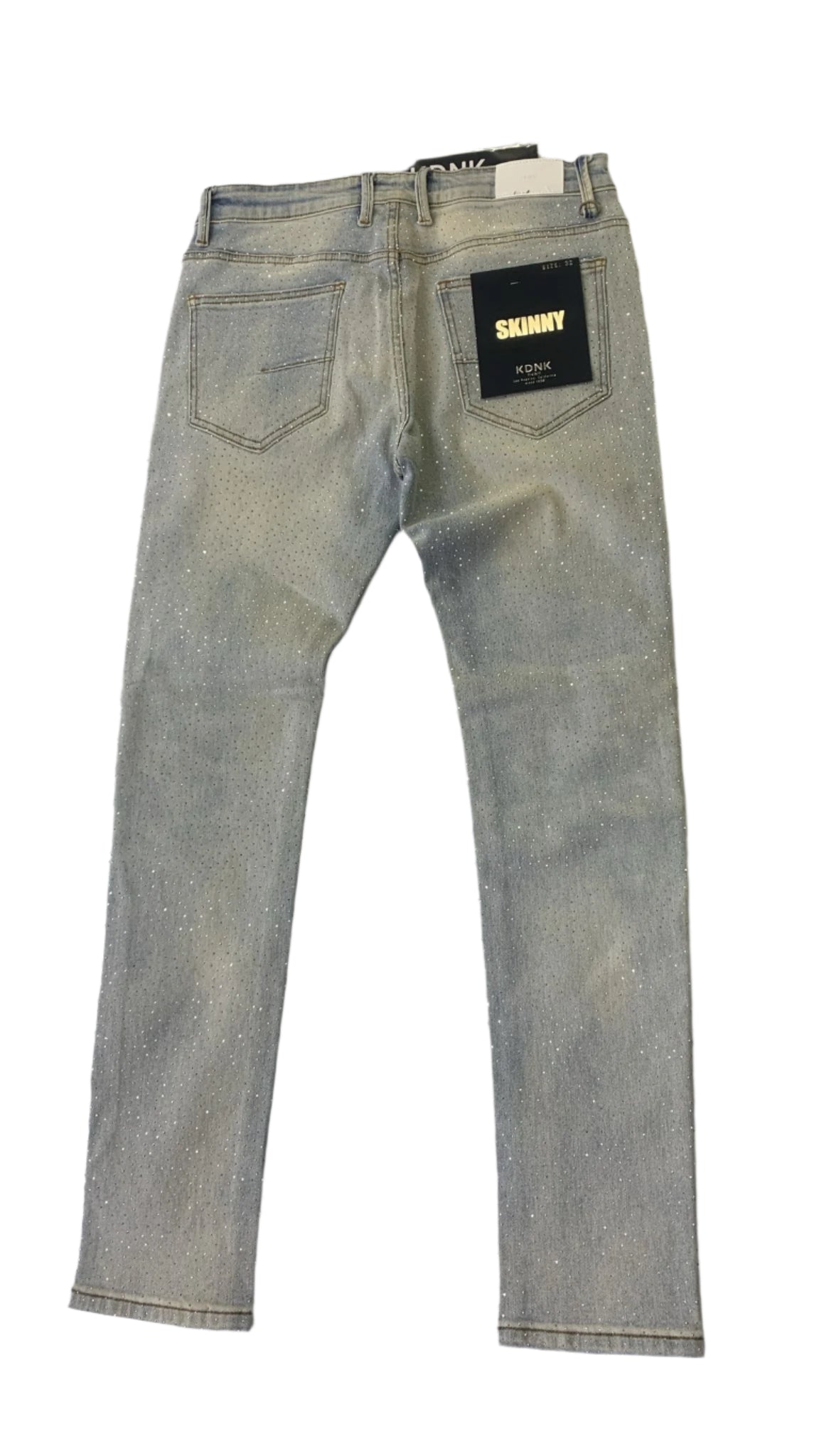 KDNK BASIC RHINESTONE JEANS KND4880 L.T BLUE