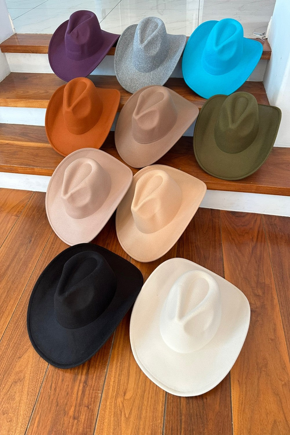 Sombrero fedora de fieltro vegano en colores jaspeados