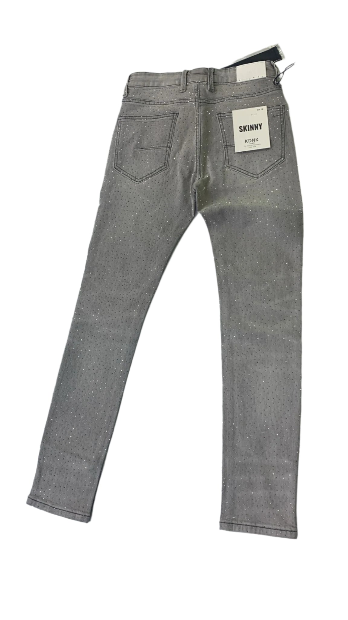 KDNK BASIC RHINESTONE JEANS KND4880 GREY