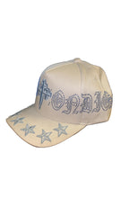 REYESF HAT SIEMPRE CON DIOS WHITE/LIGHT BLUE CRUZ V2