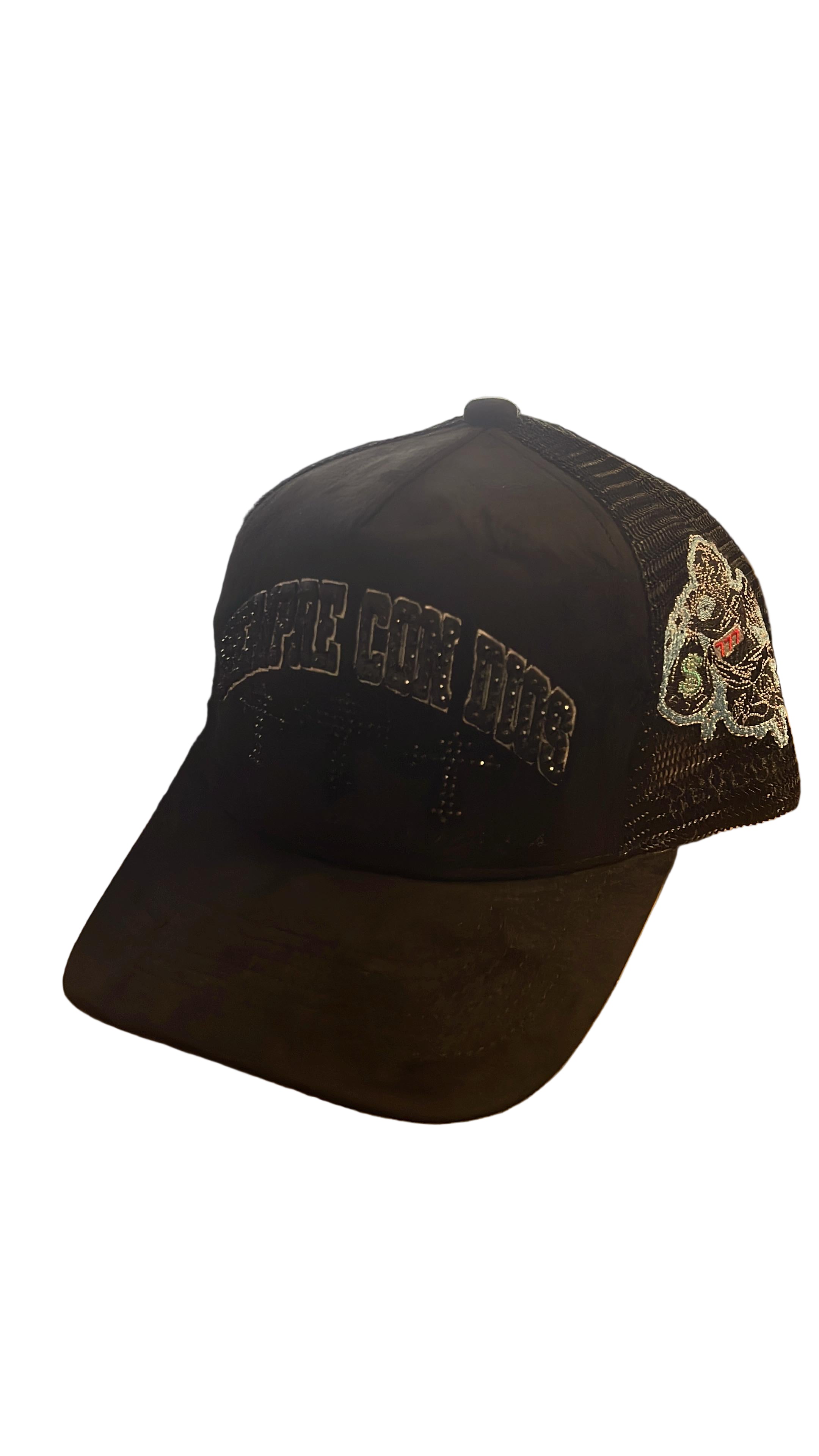 REYESF HAT SIEMPRE CON DIOS BLACK/LIGHT BLUE V22