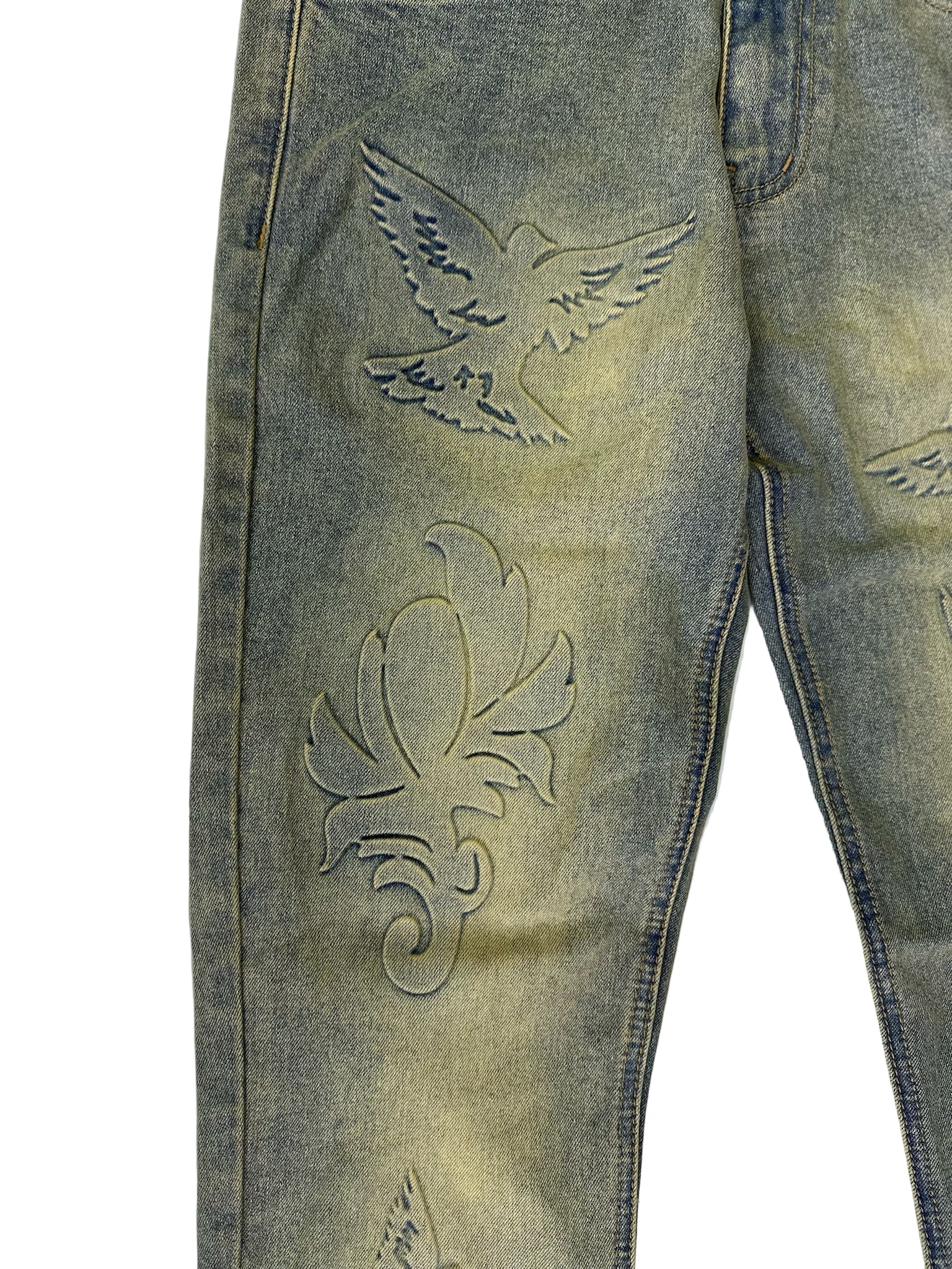 KDNK 3D PRINT JEANS KND4900-BLUE