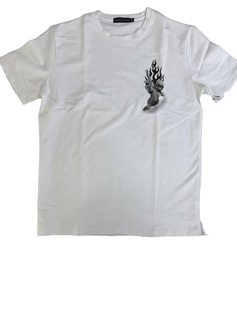 SIW T-SHIRT ANGEL & GUN WHITE PREMIUM TEE