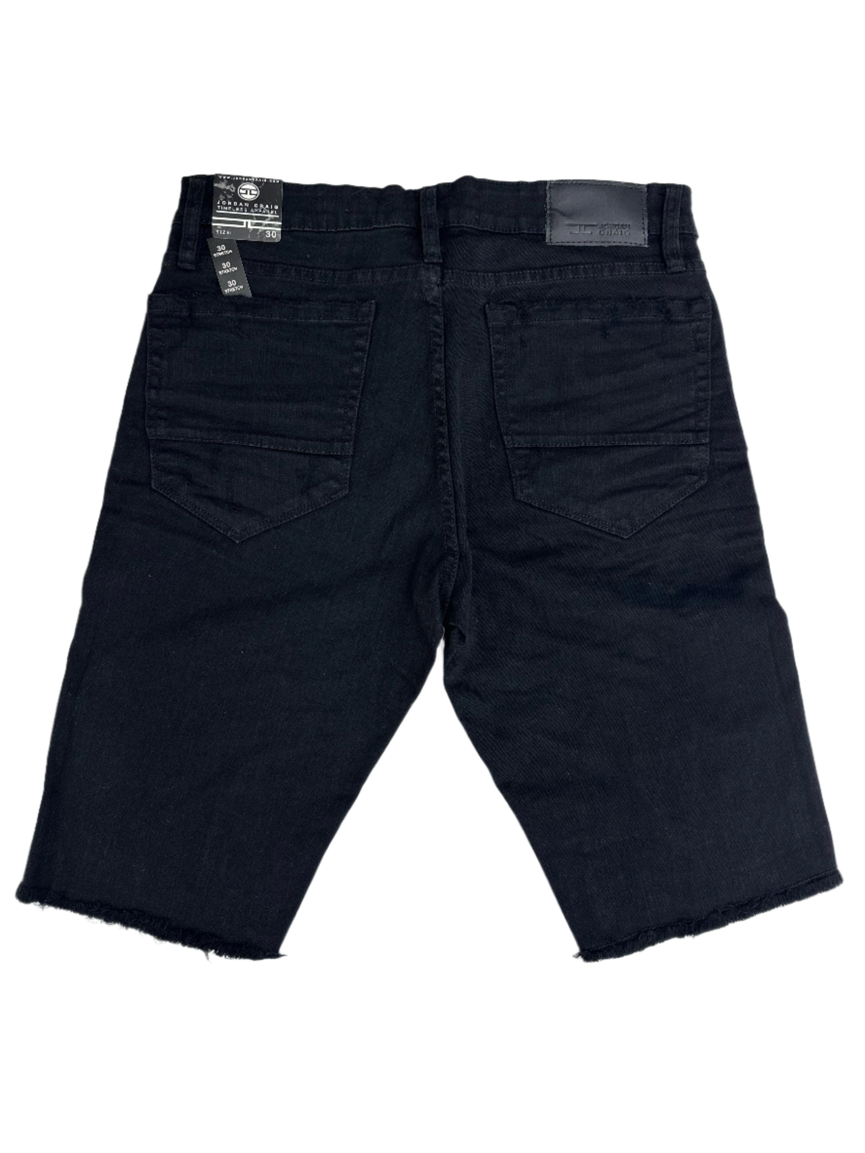 BRIAN BROTHERS SHORTS WITH SHREDS J3219S 10 BLACK