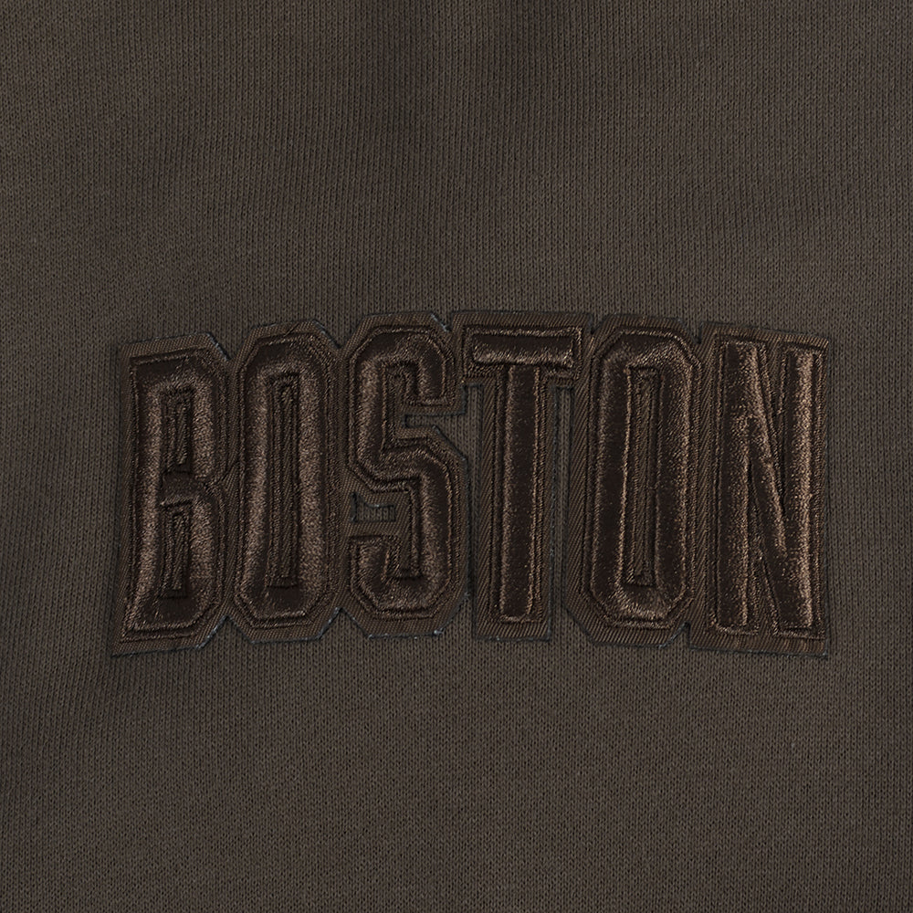 BOSTON CELTICS NEUTRAL DROP SHOULDER FLC PO HOODIE, DARK TAUPE BBC558646-DKT