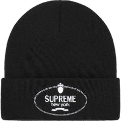 SUPREME CREST BEANIE FW24BN82 BLACK .