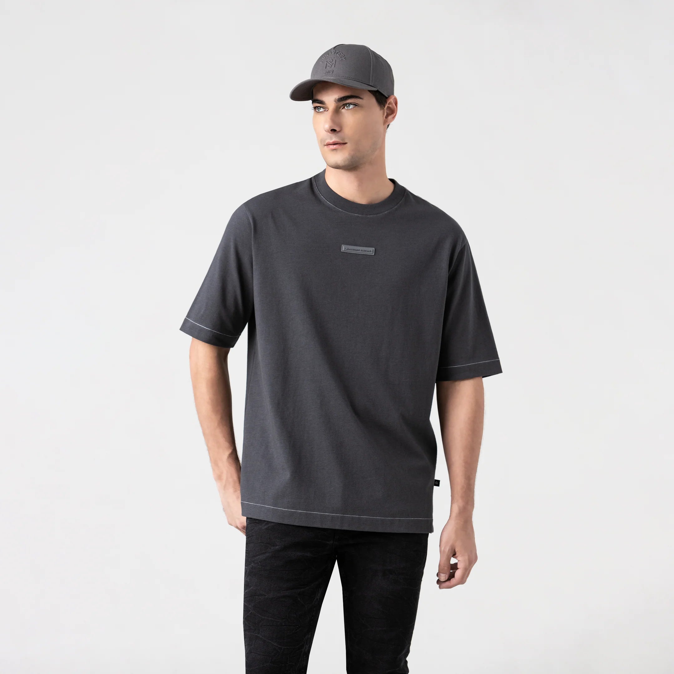 MONASTERY EOLO T-SHIRT MEN BLACK OYSTER