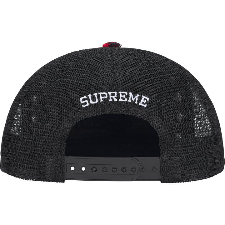 SUPREME  Simono Studded Mesh Back FW25H95 RED PLAID HAT