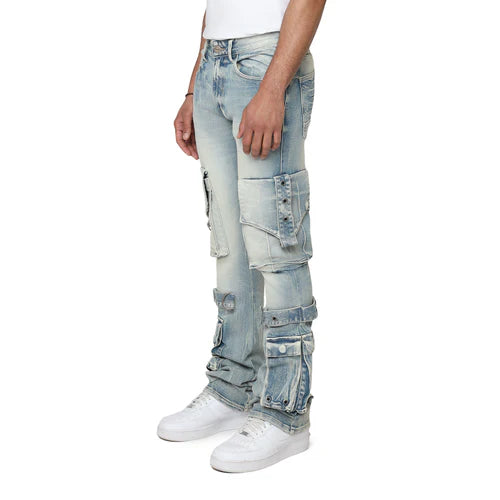 SMOKE RISE EYELET CARGO JEAN JP25543 PANTS