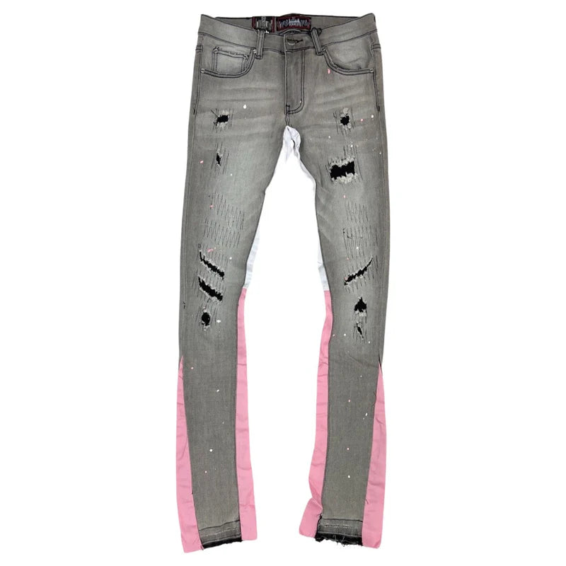 Denimi city Pink Stacked Jeans DNM-S700