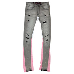 Denimi city Pink Stacked Jeans DNM-S700