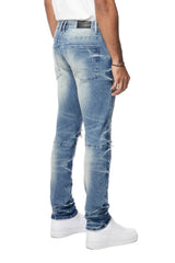 SMOKE RISE WAVE EFFECT JEANS JP24108