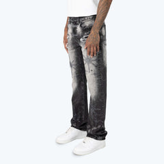 SMOKE RISE Long Straight Dystopia Jeans FASHION JP25247 VILLABLACK