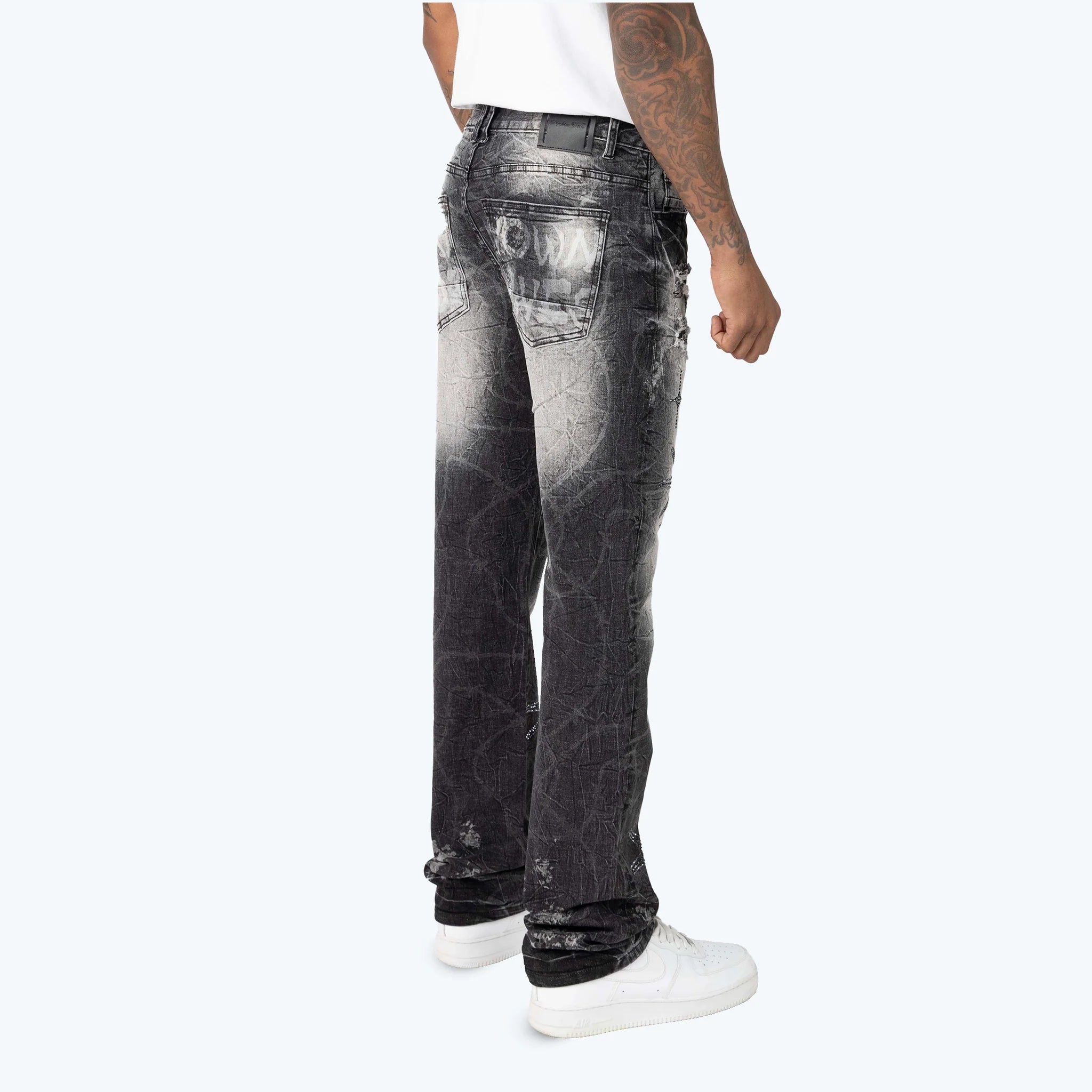 SMOKE RISE Long Straight Dystopia Jeans FASHION JP25247 VILLABLACK