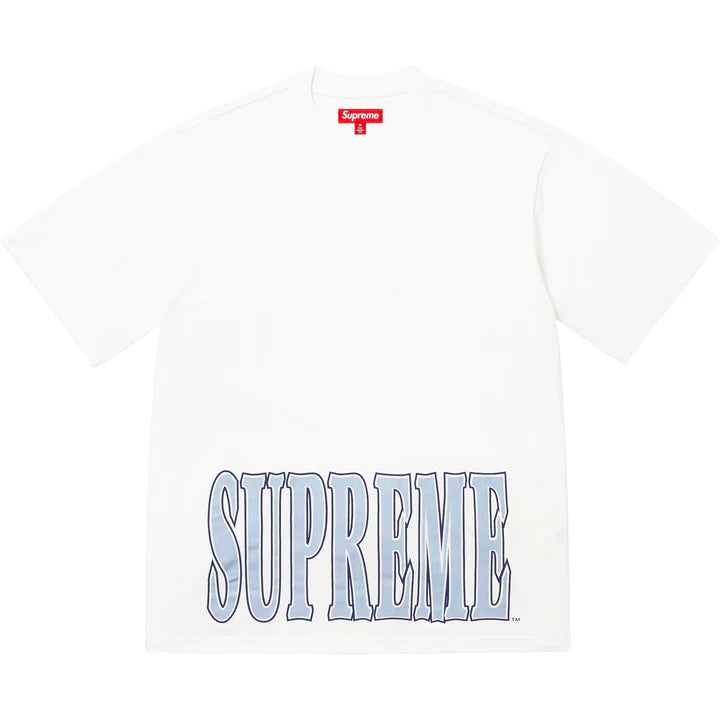 SUPREME CRACKED STRETCH S/S TOP FW25KN88 WHITE