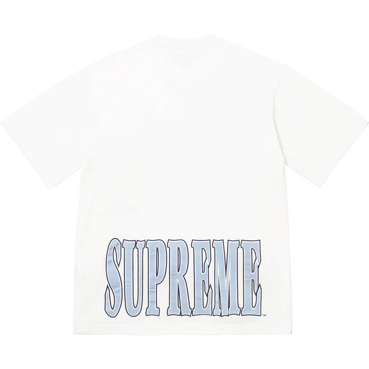 SUPREME CRACKED STRETCH S/S TOP FW25KN88 WHITE