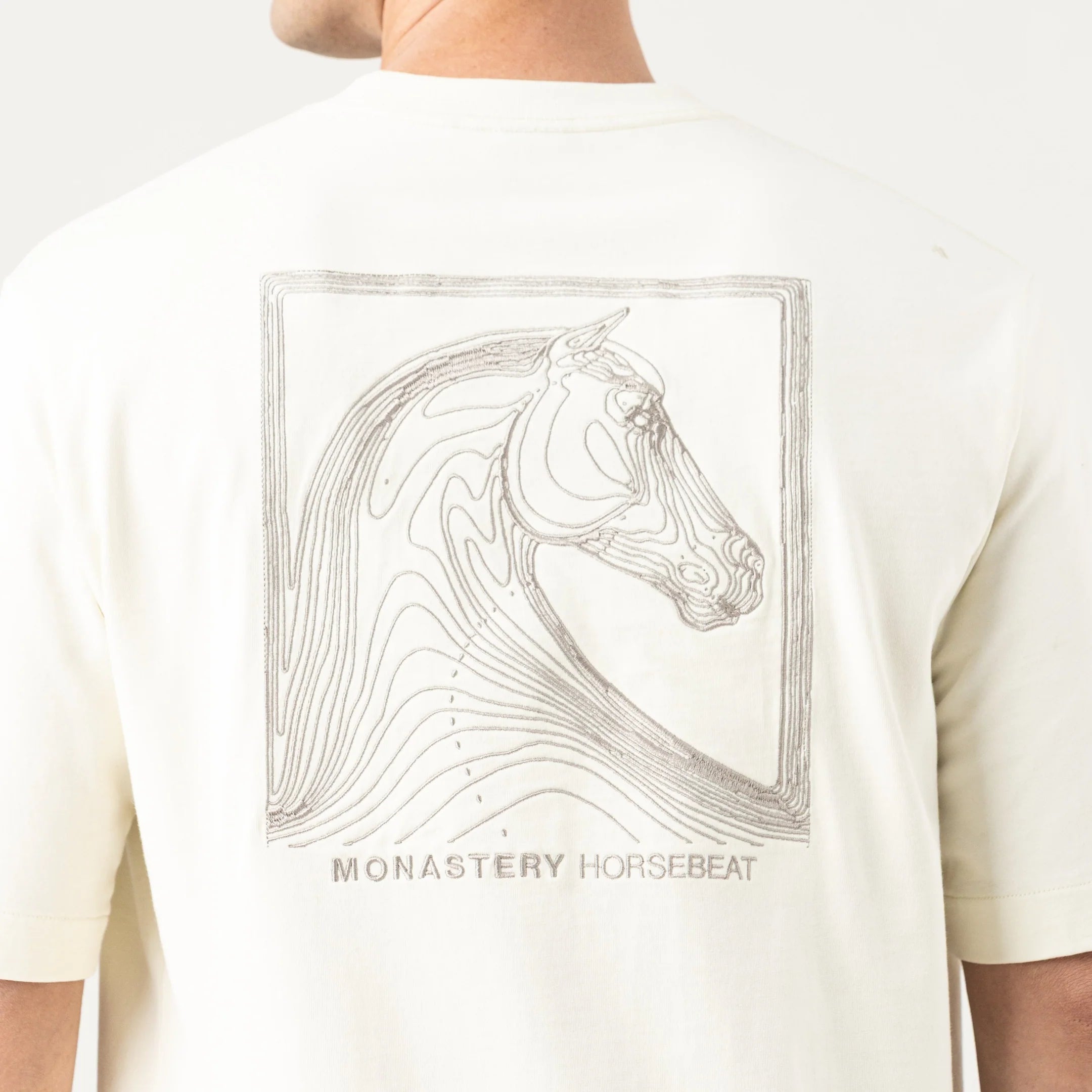 MONASTERY 7C T-SHIRT OVERSIZED MEN WHITE ASPARAGUS