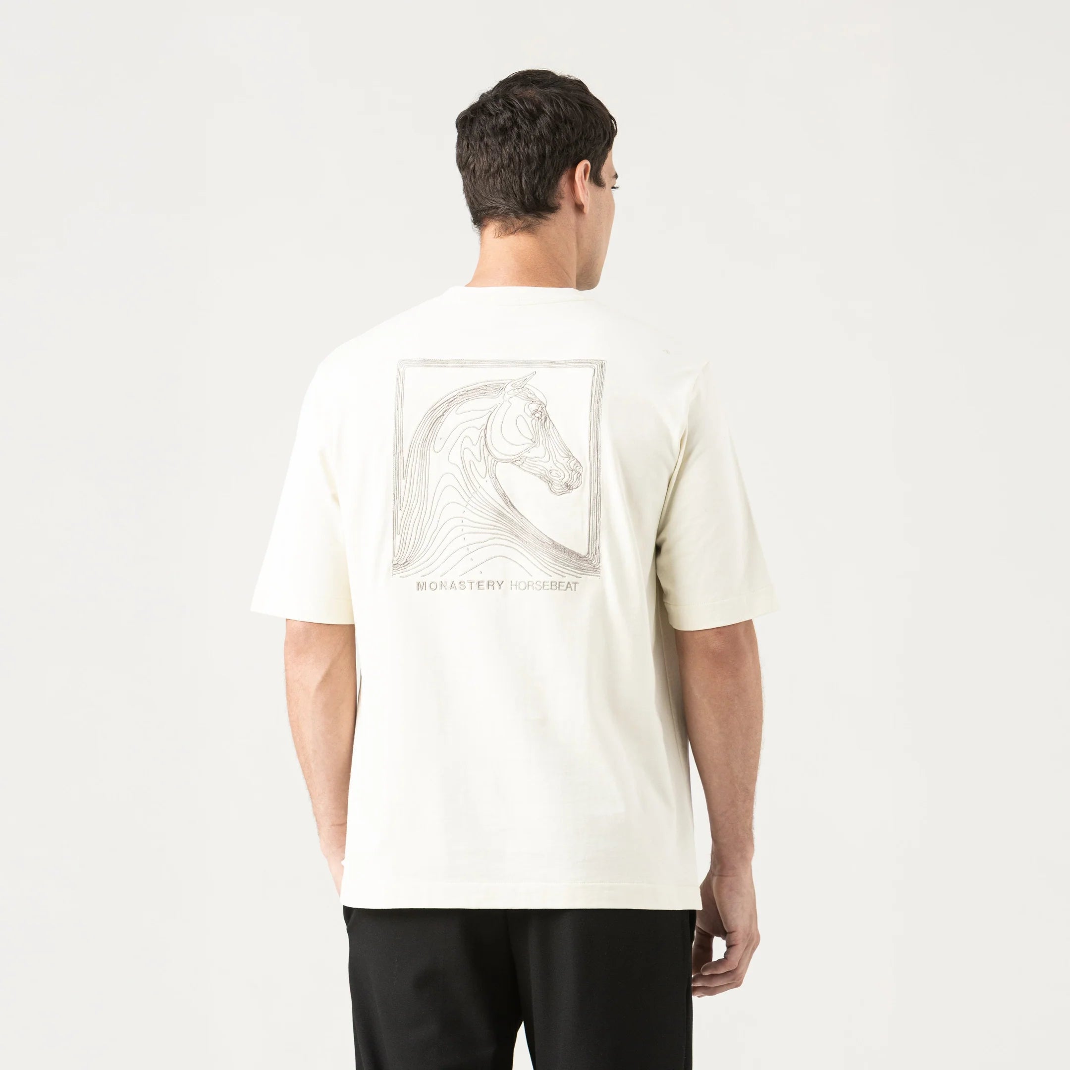 MONASTERY 7C T-SHIRT OVERSIZED MEN WHITE ASPARAGUS