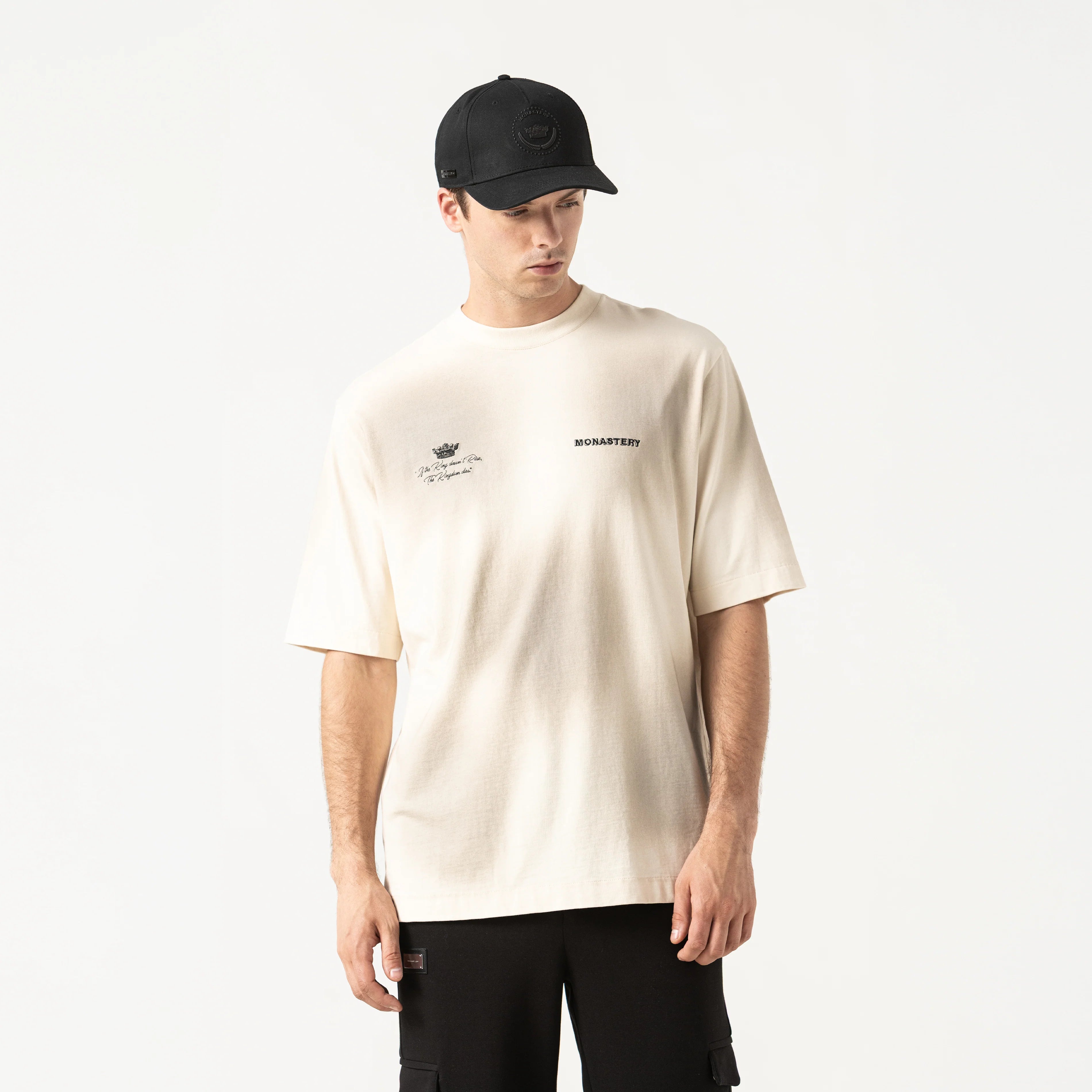 MONASTERY LOAN T-SHIRT OVERSIZED MEN WHITECAP GRAY